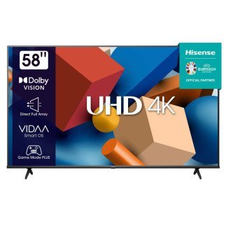 Hisense 58 Inch UHD Smart 4K TV with Netflix, Youtube  (58A6H/K, 2024 Model)